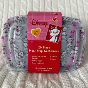 Disney Aristocats Marie Meal Prep Food Storage Containers NEW Bento Lunch Box